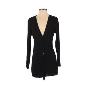 LINDA ALLARD ELLEN TRACY Black Knit Long Cardigan Size Small